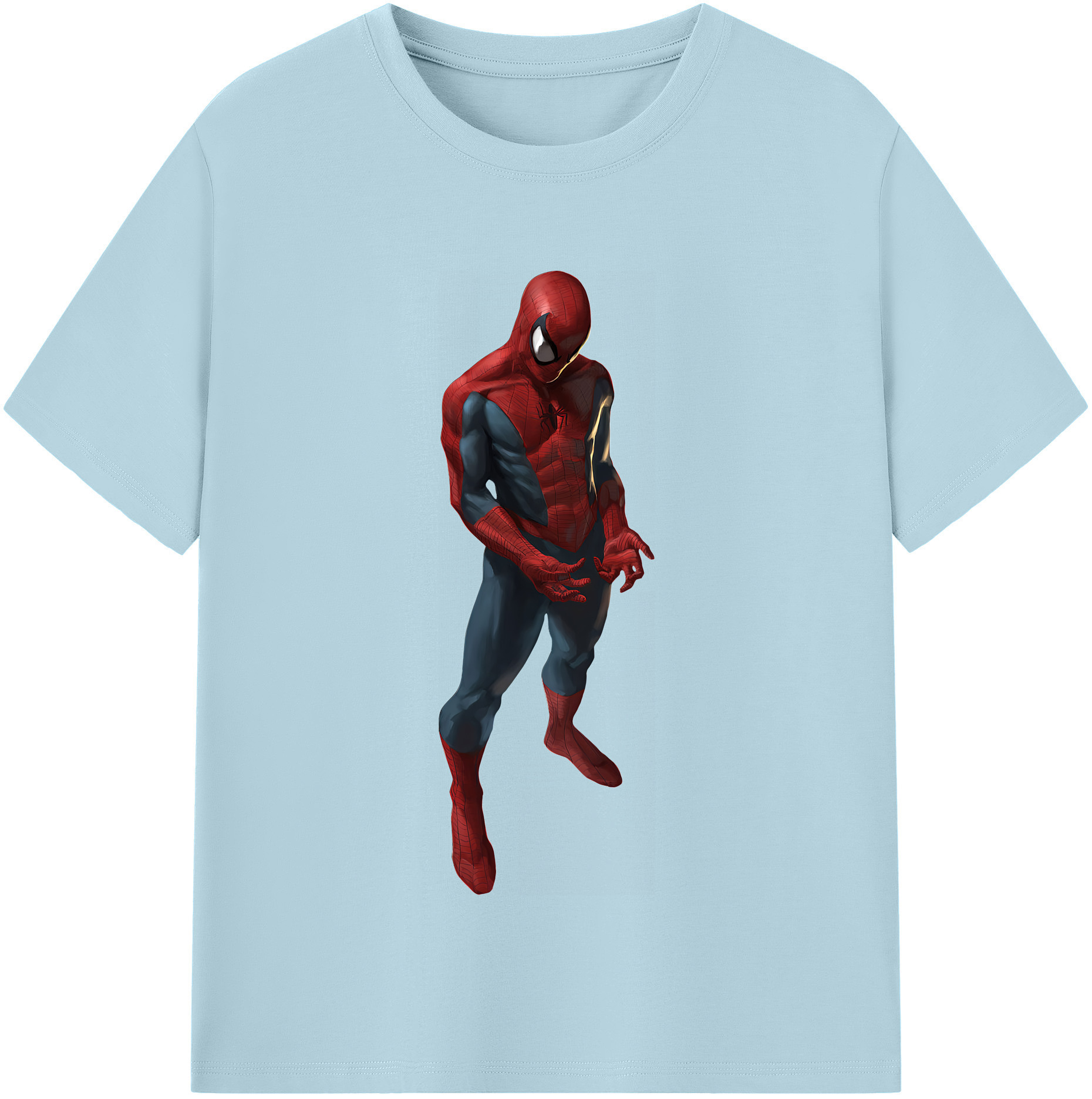（画像用） Spider Man スパイダーマン 綿100％半袖Tシャツ（フロントプリント）